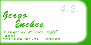 gergo enekes business card